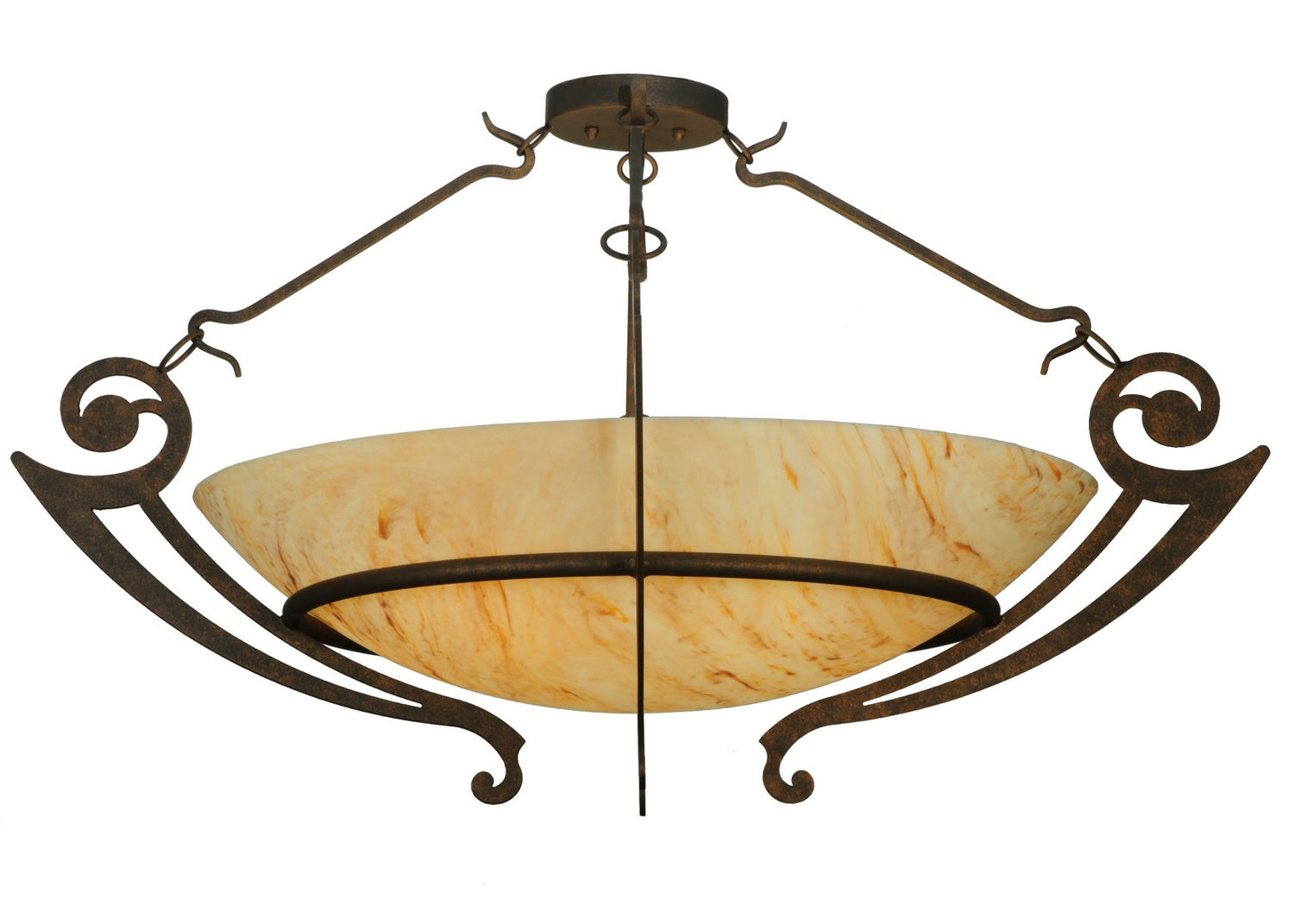 Six Light Inverted Pendant