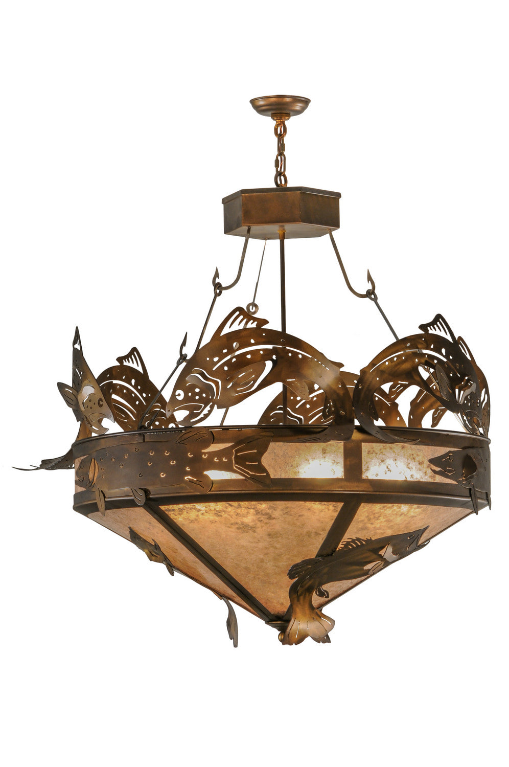 Six Light Inverted Pendant
