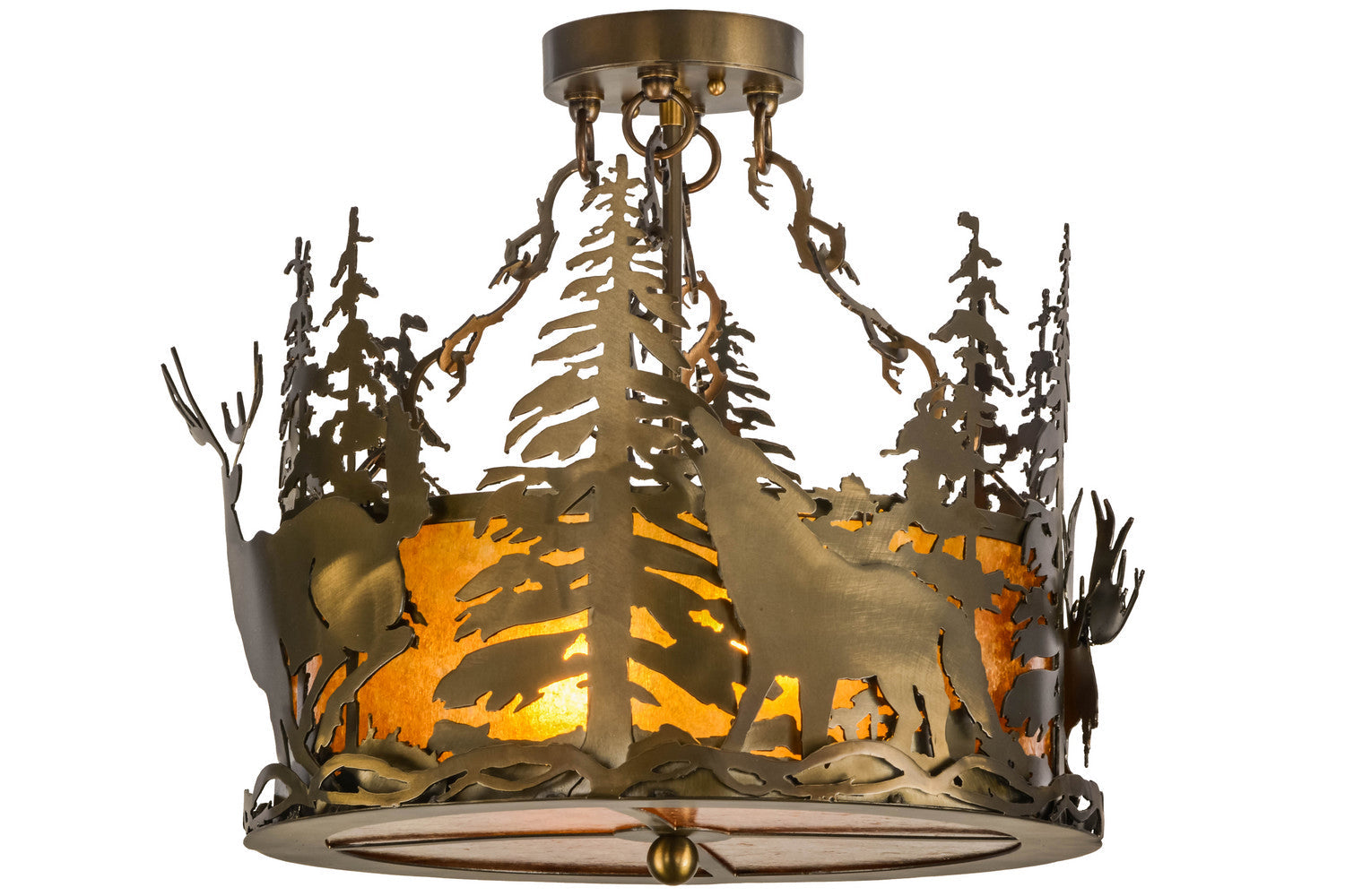 Two Light Semi-Flushmount