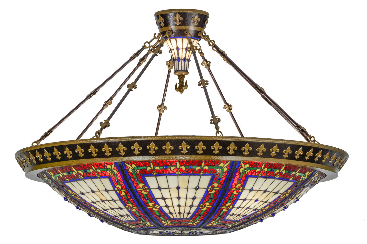 Ten Light Semi-Flushmount