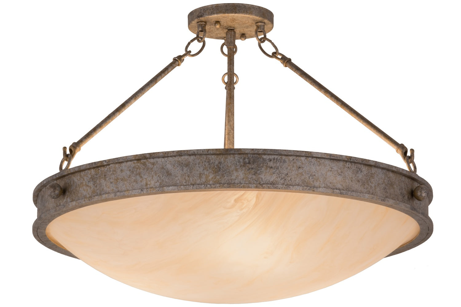 Three Light Semi-Flushmount