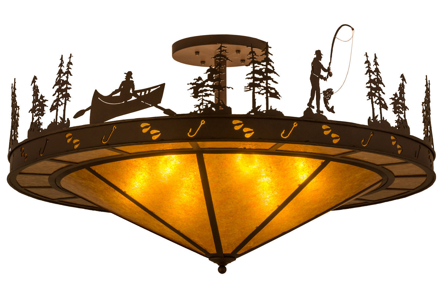 Six Light Semi-Flushmount
