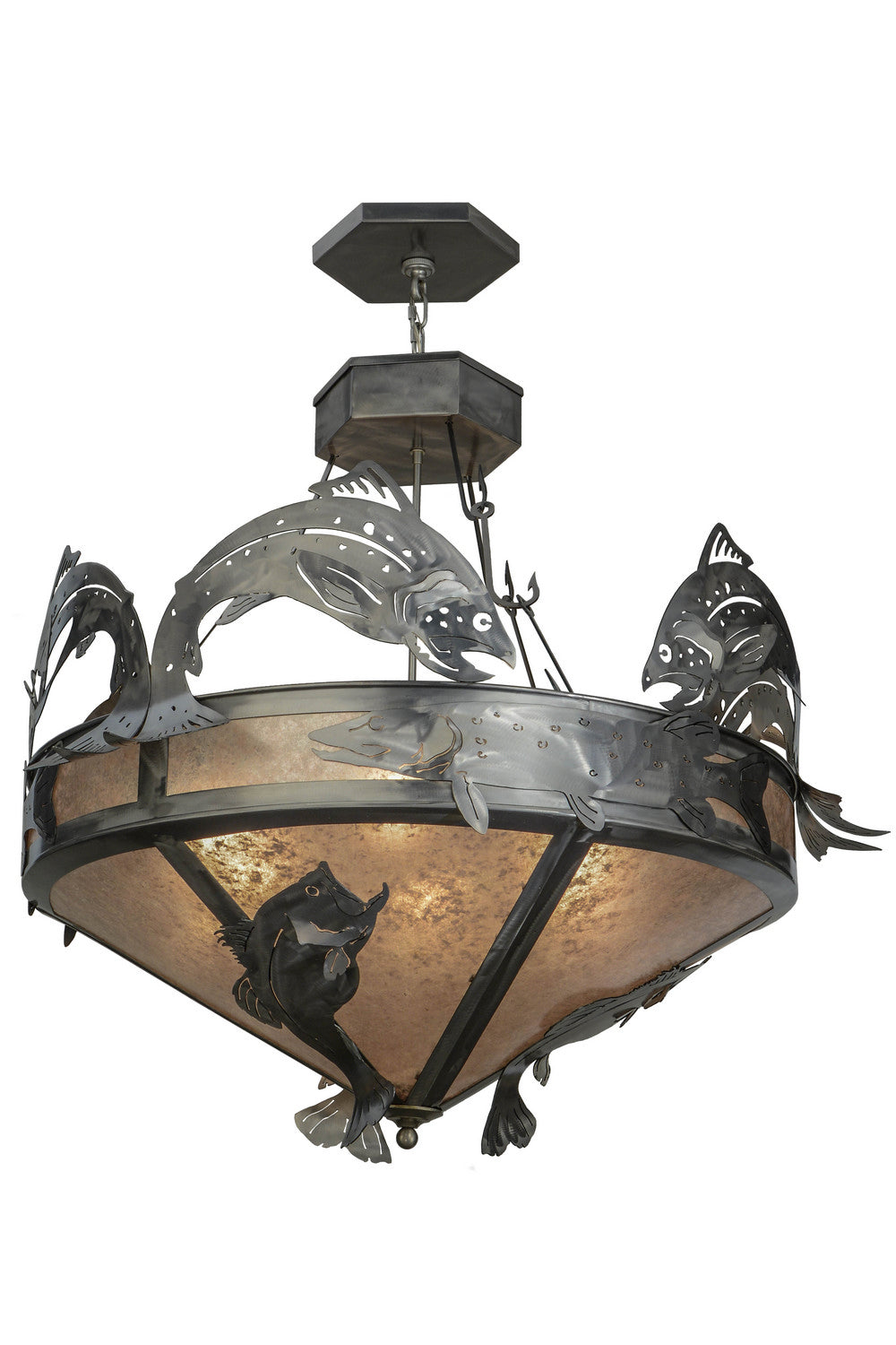 Six Light Inverted Pendant