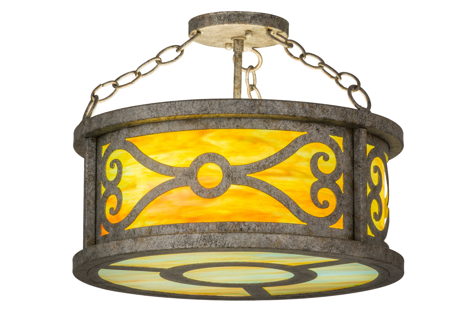 Three Light Semi-Flushmount