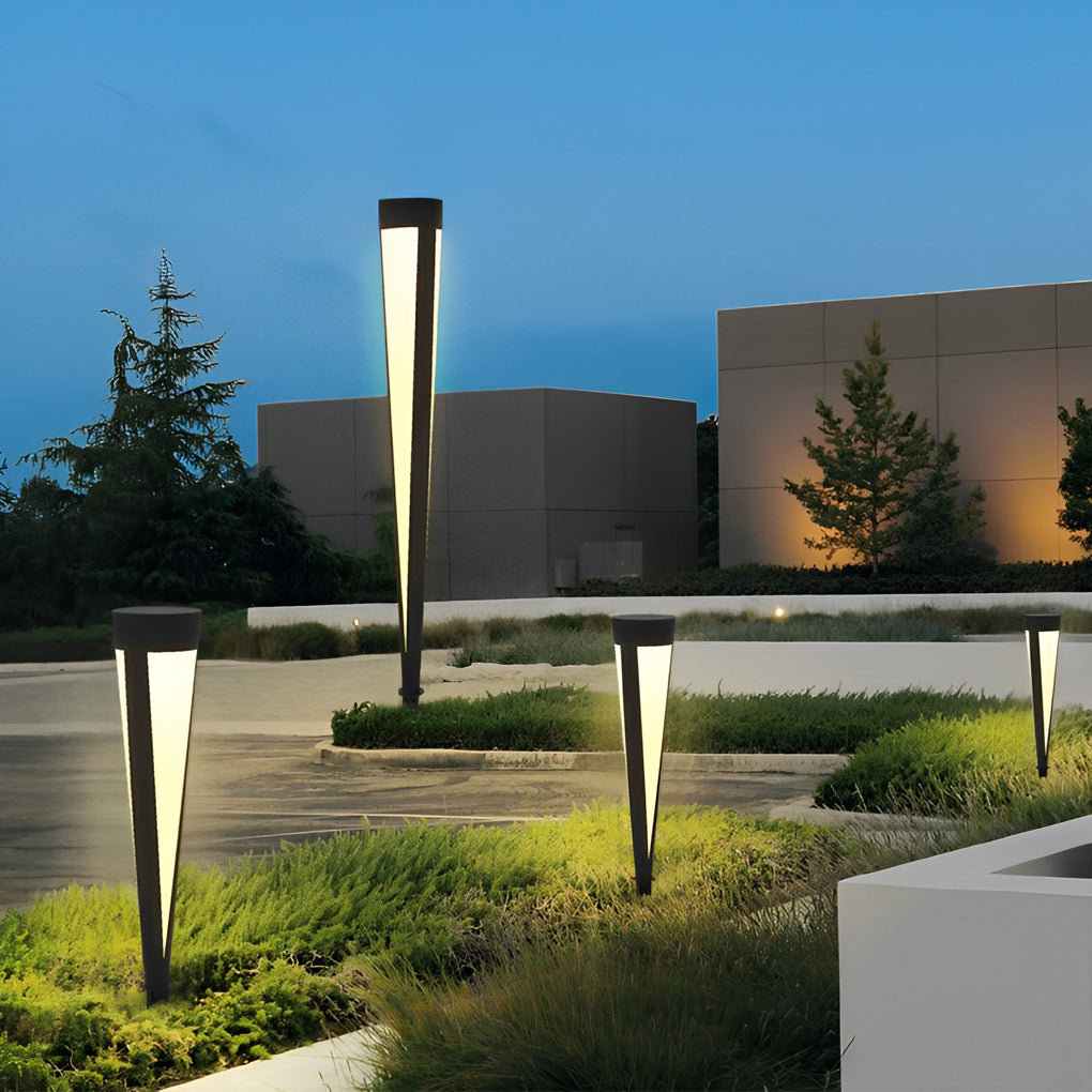 Round Gray Modern Solar Outdoor Lights Ha076213