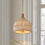 3-light-rustic-rattan-two-tone-color-dome-pendant-light