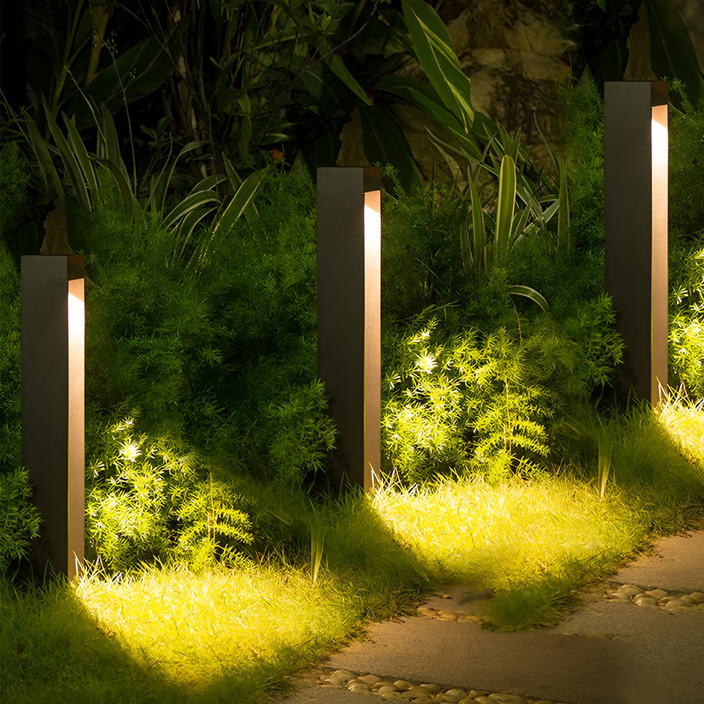 Square 5W Led Waterproof Black Modern Pathway Light