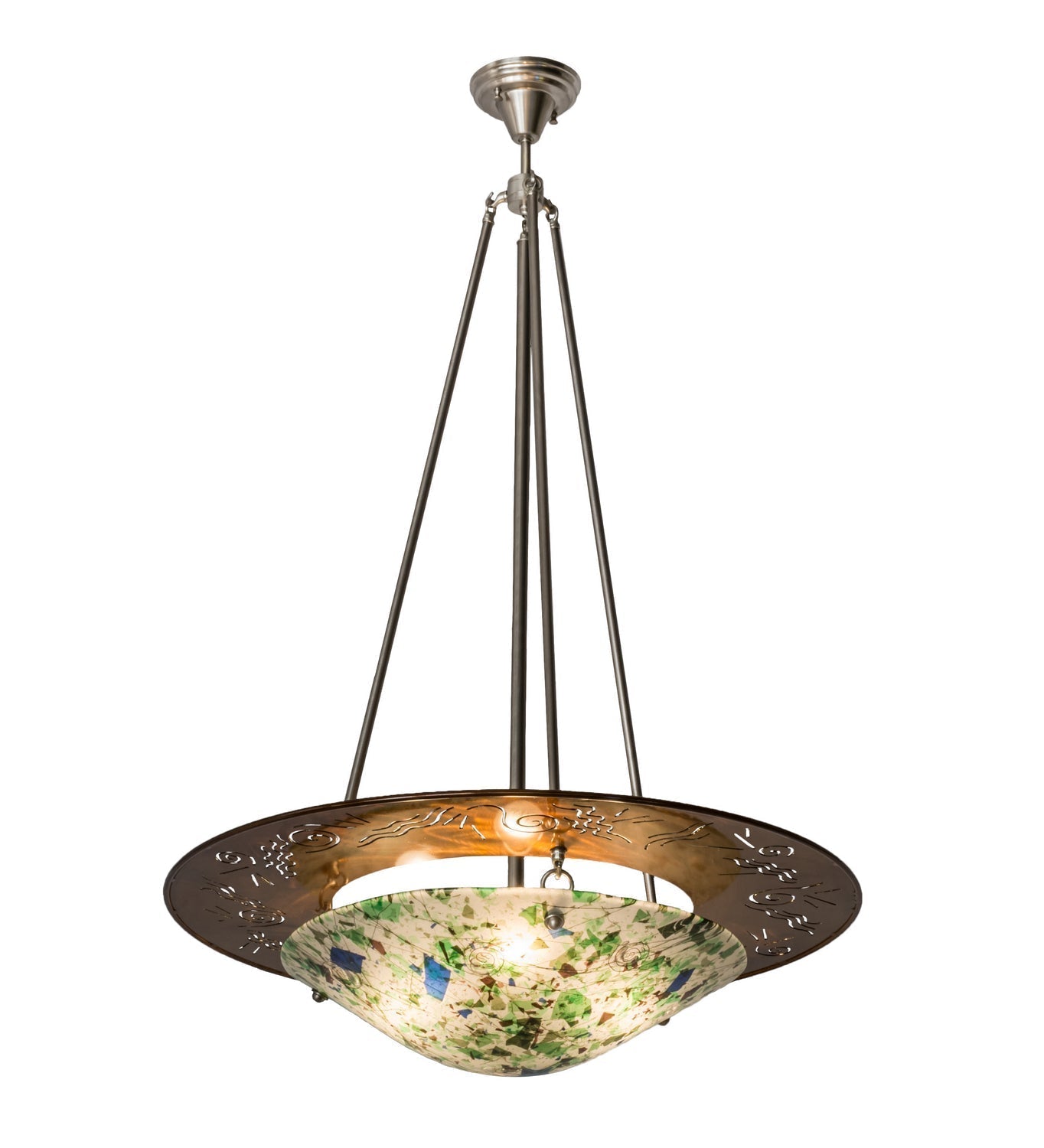 Three Light Inverted Pendant