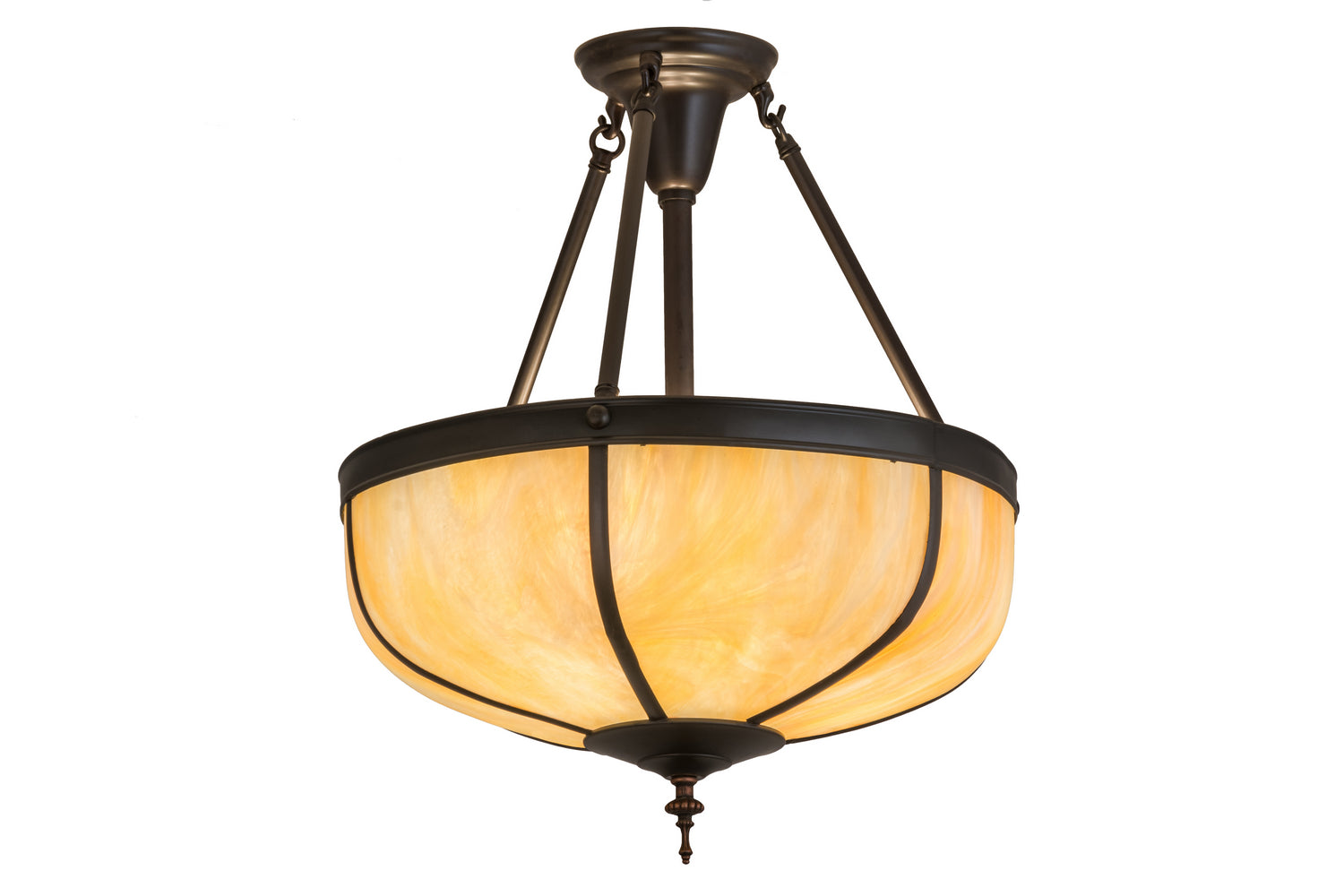 Three Light Semi-Flushmount