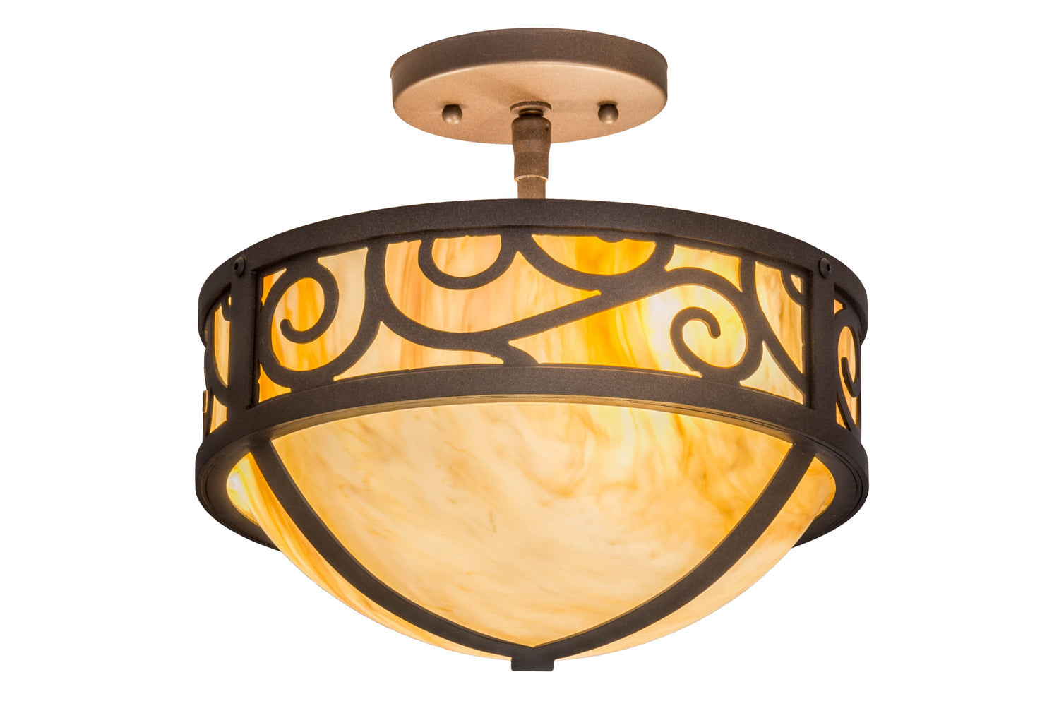 Three Light Semi-Flushmount