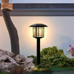 2Pcs Vintage Black Solar Lawn Lights Ha083002