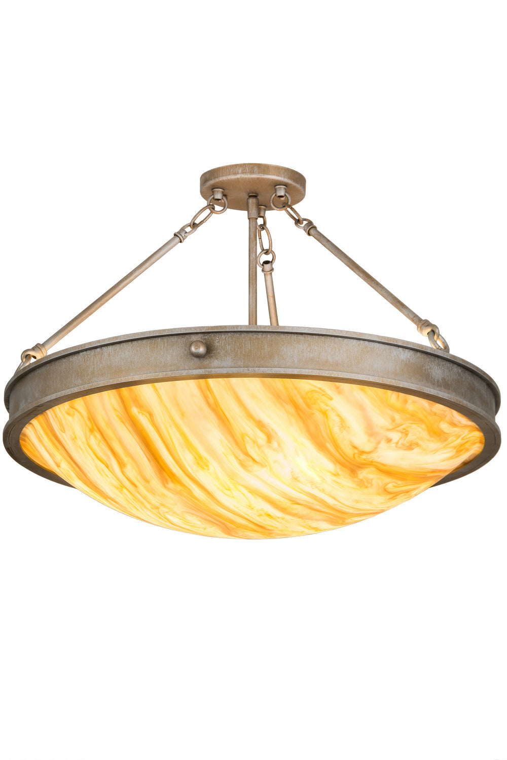 Three Light Semi-Flushmount