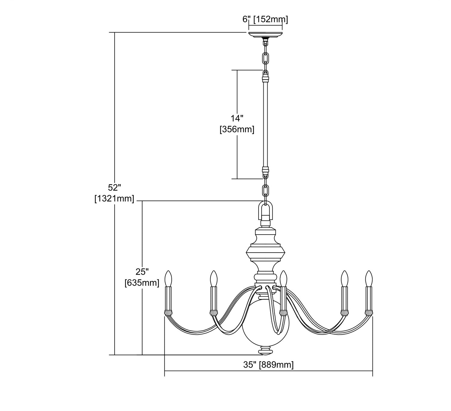 Neo Classica Nine Light Chandelier