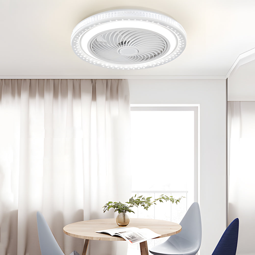 19.7' Bladeless Ceiling Fan with LED Light and Remote