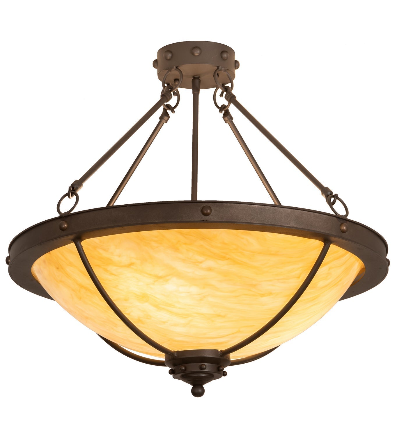 Three Light Semi-Flushmount