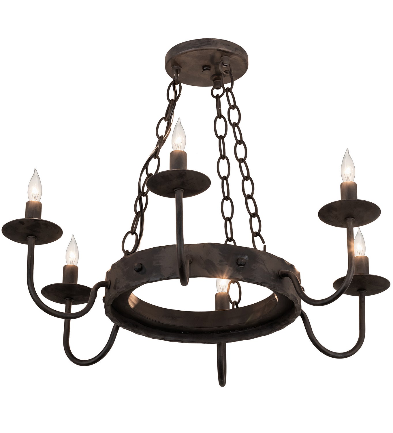 Six Light Semi-Flushmount