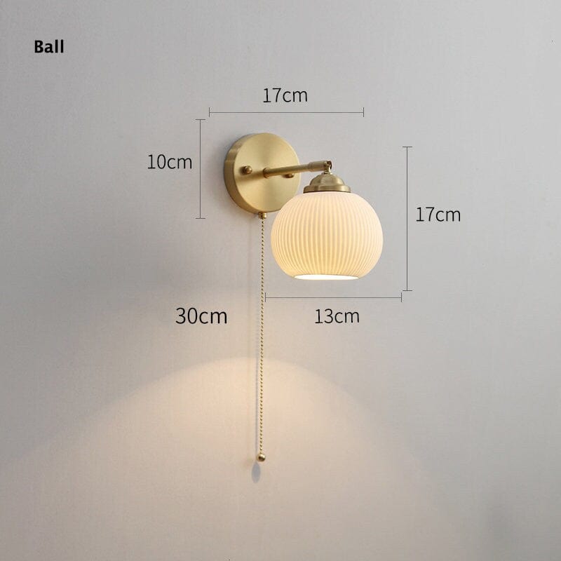 ribbed-ceramic-wall-light-in-lantern-ball-shape