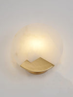 Polished Brass Wall Sconce with Alab