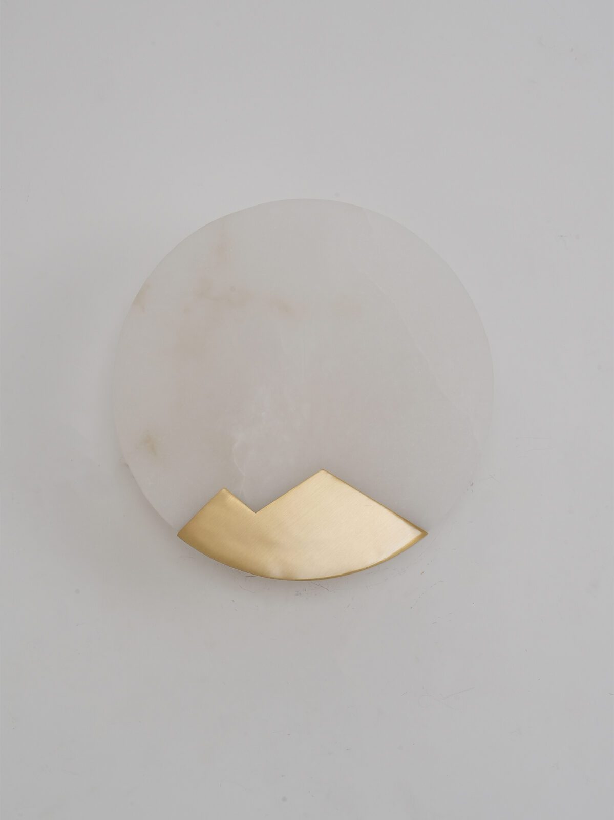 Polished Brass Wall Sconce with Alab