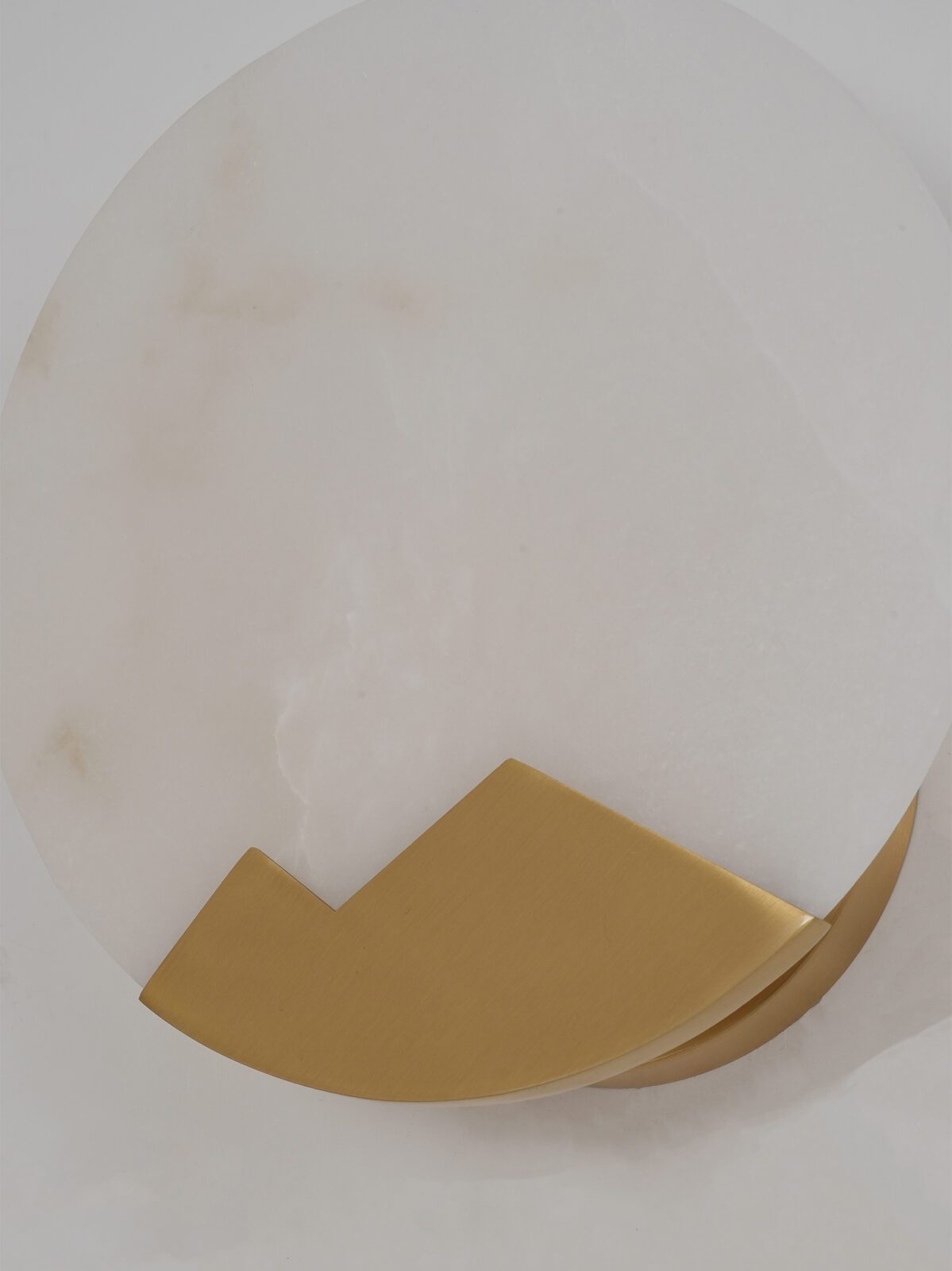 Polished Brass Wall Sconce with Alab