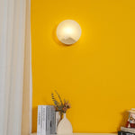 Polished Brass Wall Sconce with Alab