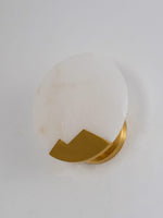 Polished Brass Wall Sconce with Alab