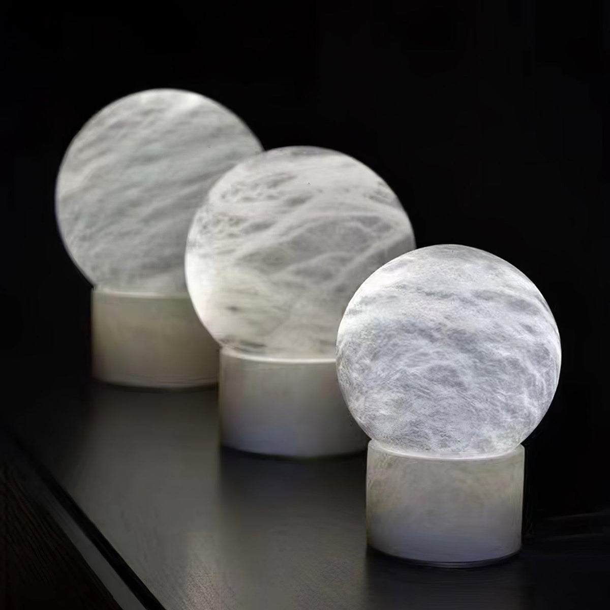 Alabaster Ball Table Lamp