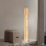 Square Alabaster Pillar Floor Lamp