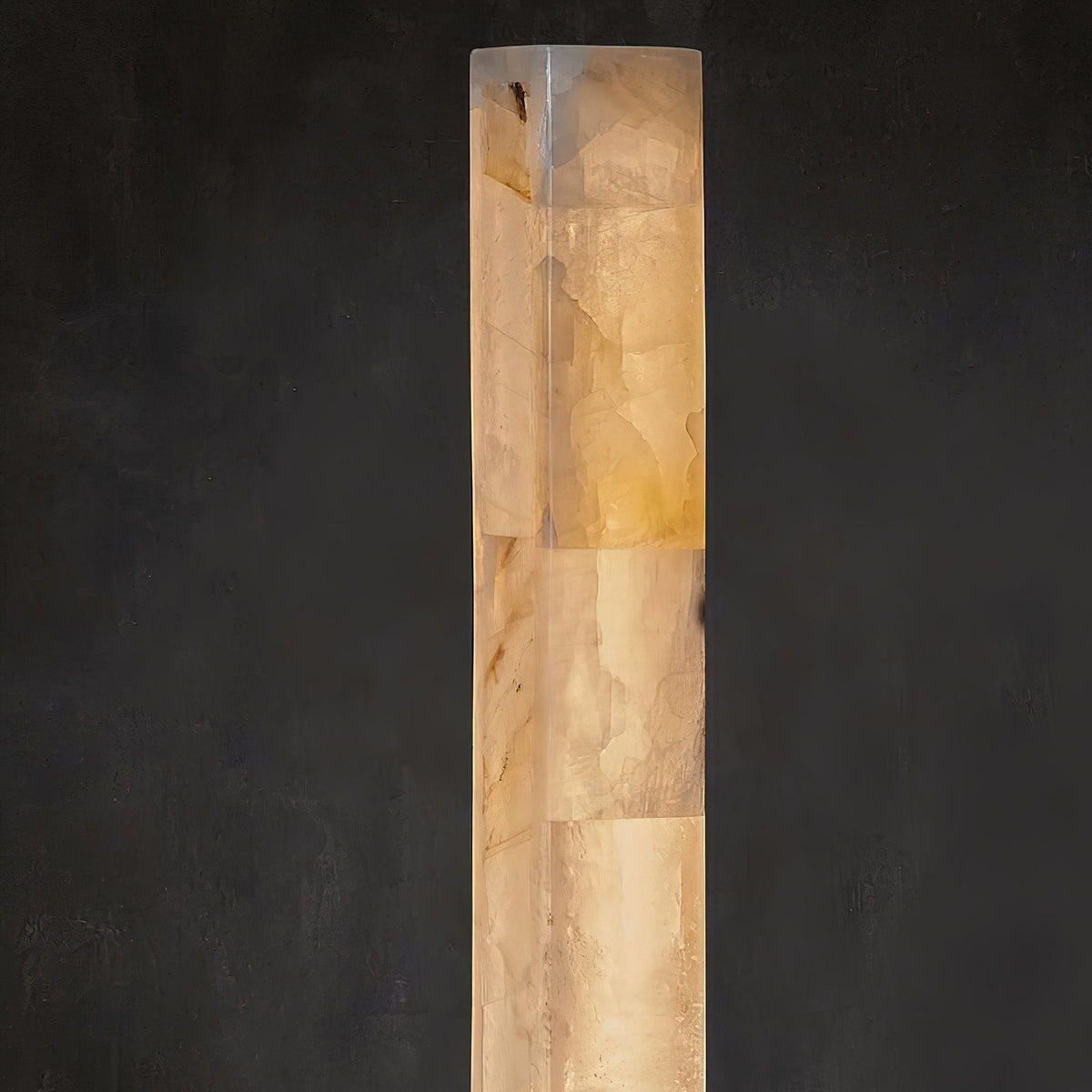 Square Alabaster Pillar Floor Lamp