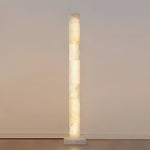 Square Alabaster Pillar Floor Lamp