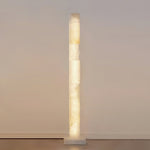Square Alabaster Pillar Floor Lamp