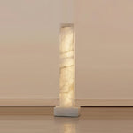 Square Alabaster Pillar Floor Lamp