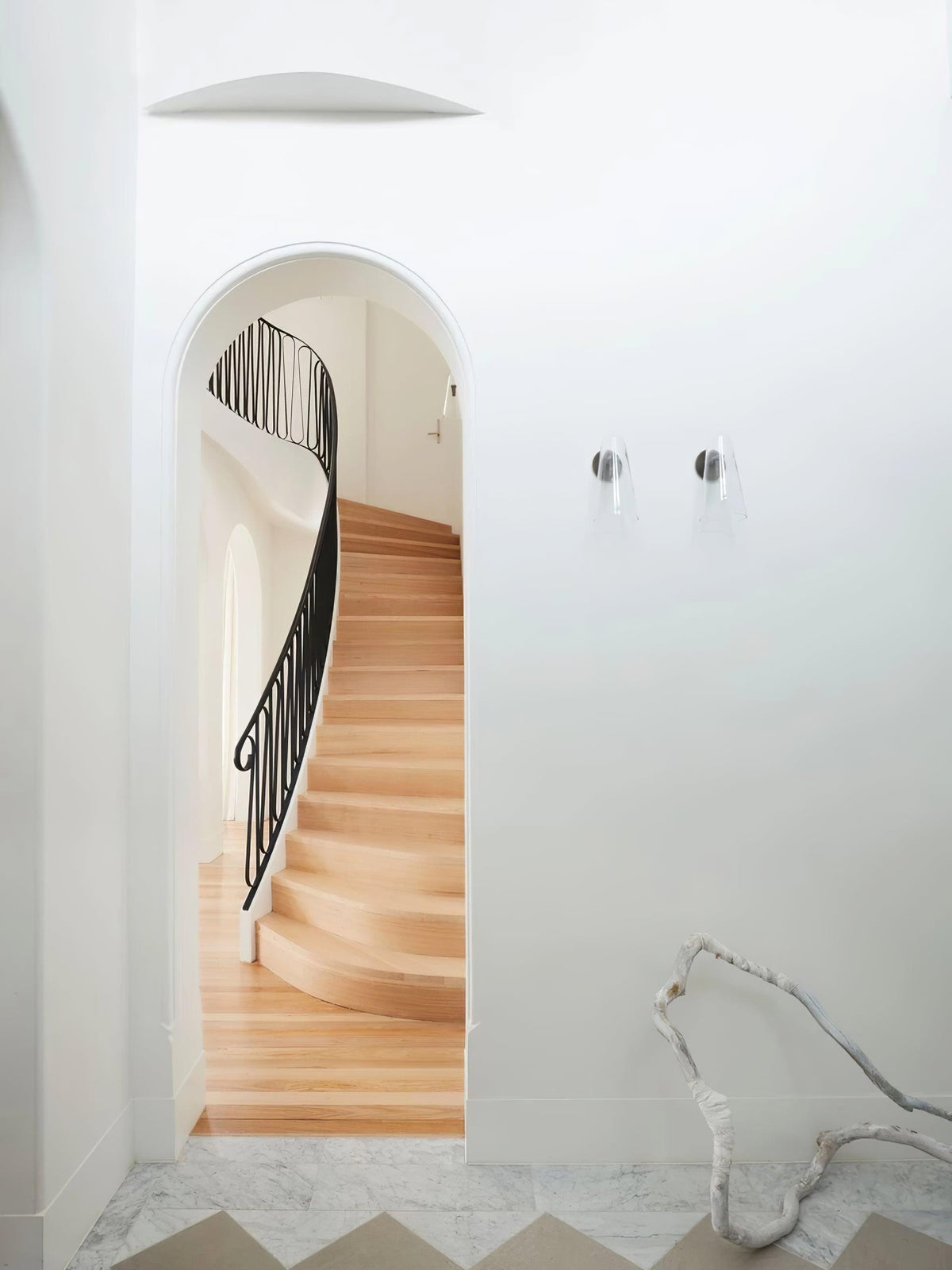 Conical Glass Plug In Wall Lamp