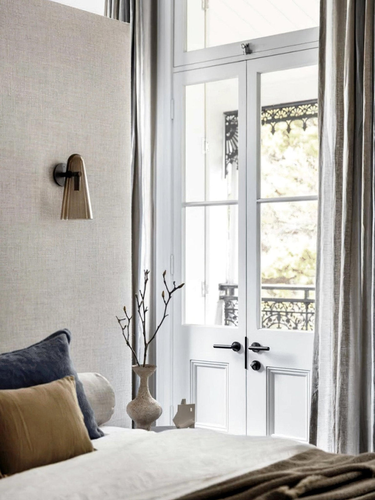 Conical Glass Plug In Wall Lamp
