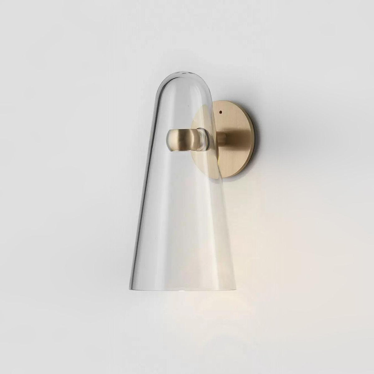 Conical Glass Plug In Wall Lamp