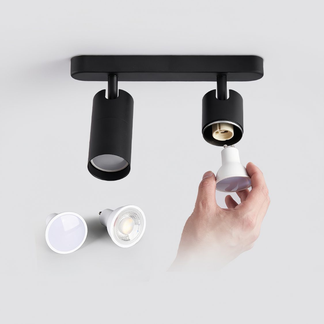 Dual-Head Track Downlight Fixture