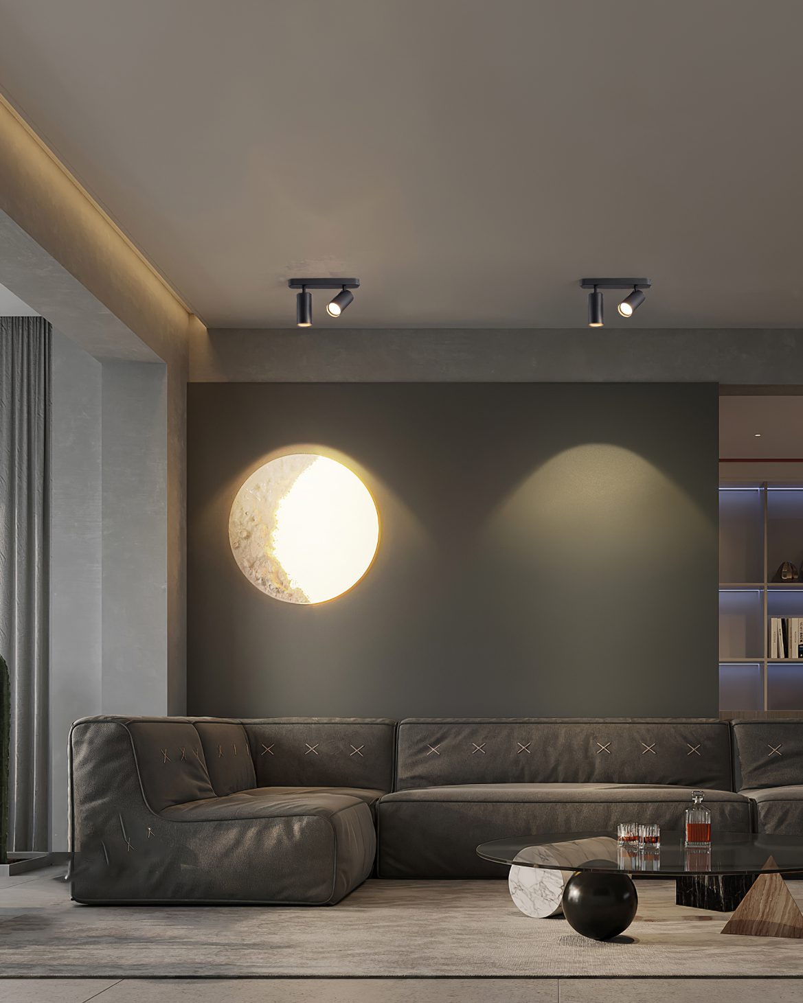 Dual-Head Track Downlight Fixture