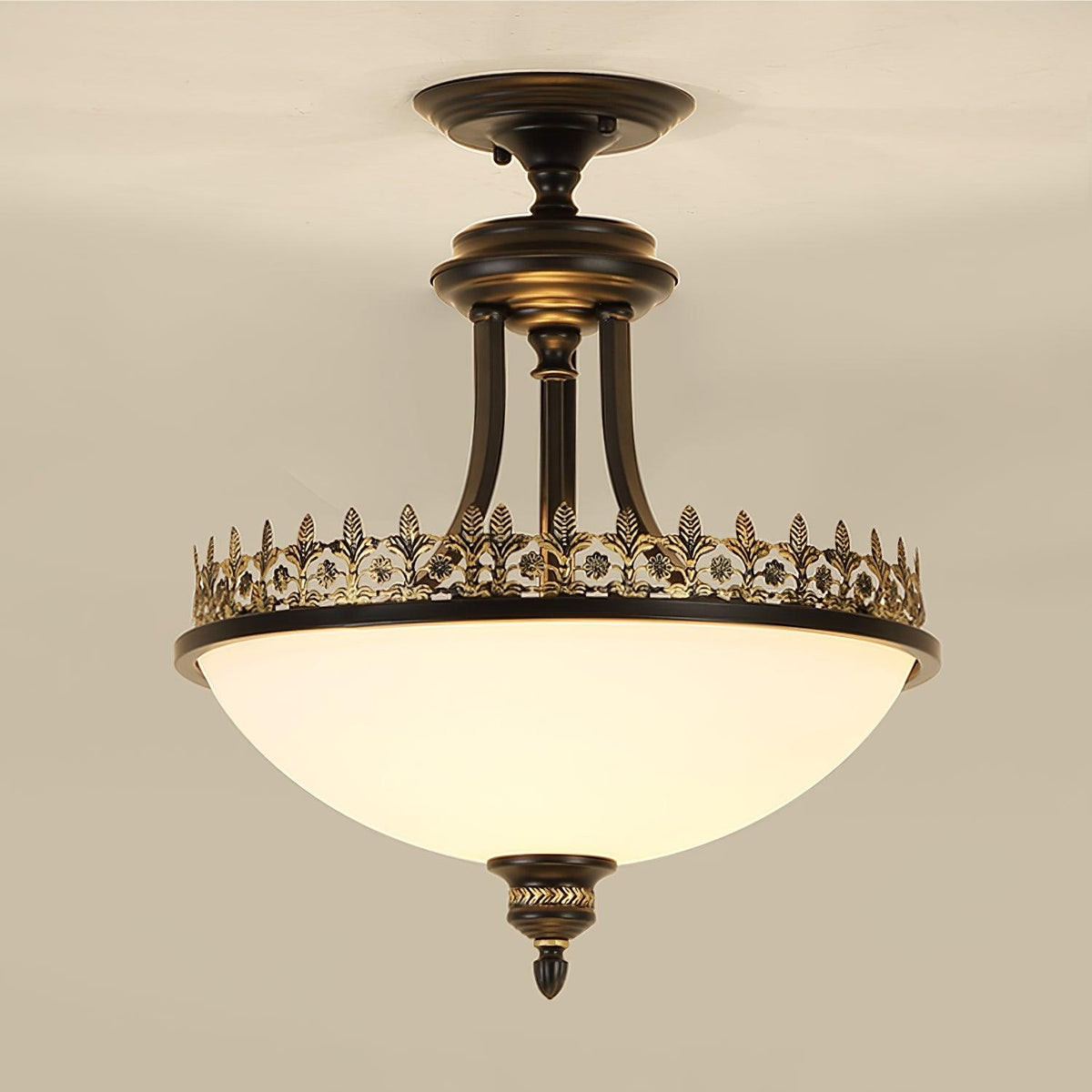 black-vintage-bowl-frosted-glass-ceiling-light