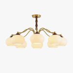 Persimmon Glass Globe Chandelier