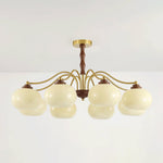 Persimmon Glass Globe Chandelier