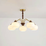 Persimmon Glass Globe Chandelier