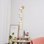 Brass Glass Tube Plug In Wall Lamp