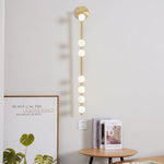 Brass Glass Tube Plug In Wall Lamp