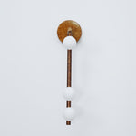 Brass Glass Tube Plug In Wall Lamp