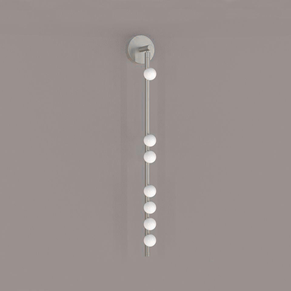 Brass Glass Tube Plug In Wall Lamp