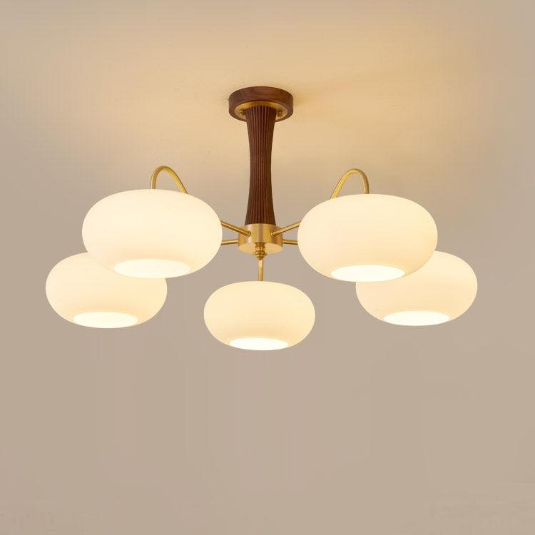 Brass Wooden Persimmon Ceiling Lamp