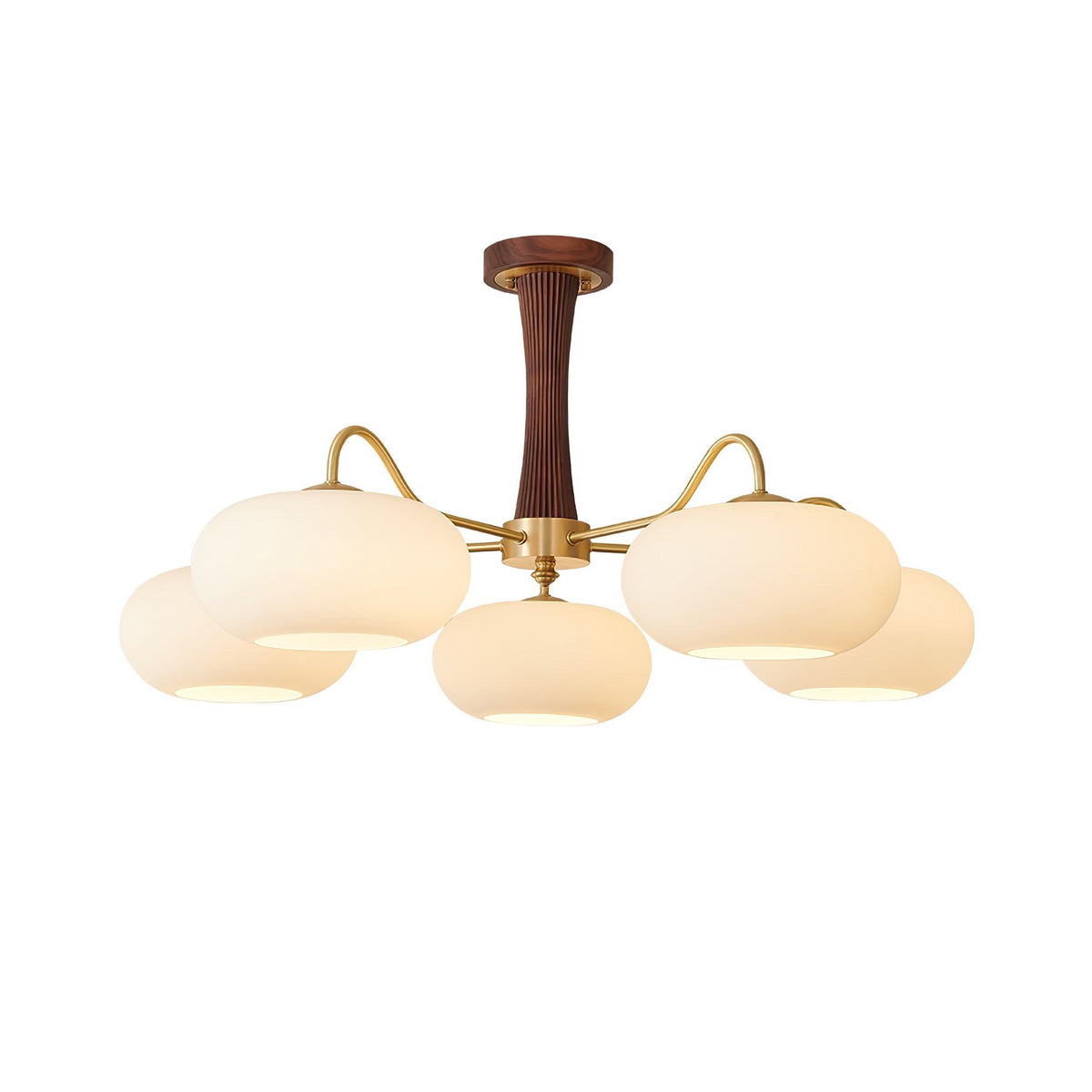 Brass Wooden Persimmon Ceiling Lamp