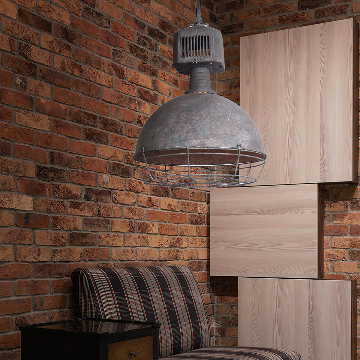 caged-industrial-metal-pendant-light