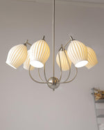 ceramic-ribbed-chandelier