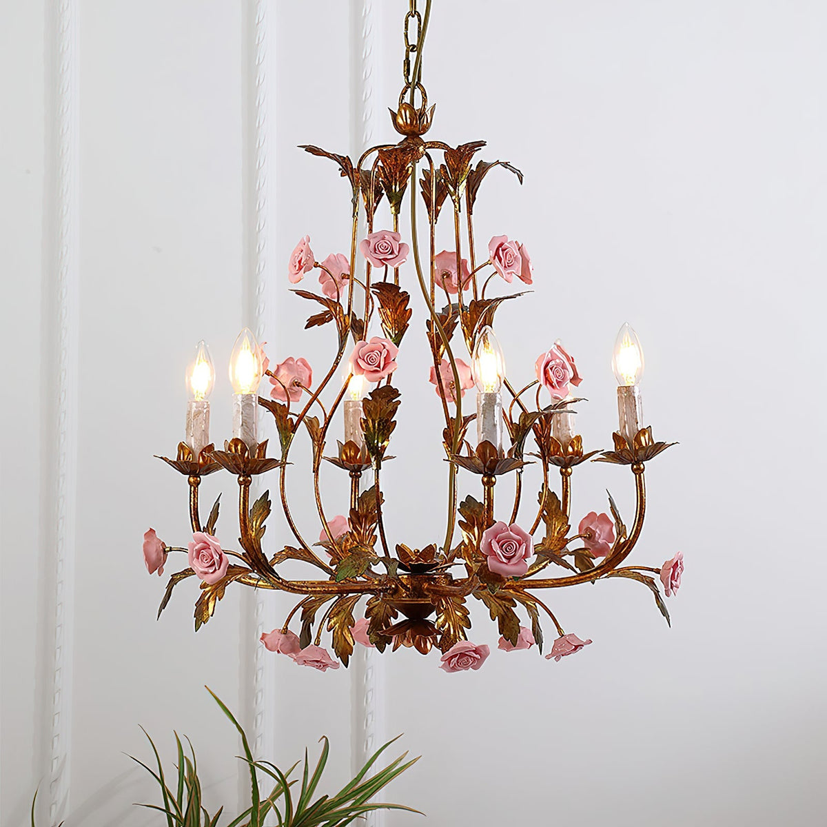 ceramic-rose-chandelier